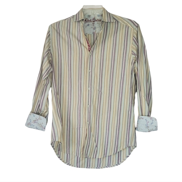 Robert Graham Multi-Color Stripe Button Down Shirt - Picture 1 of 11